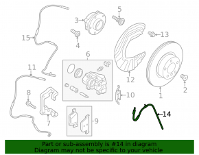 Brake hose front left BMW X3 F25 11-17