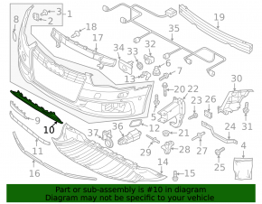 Lower grille front bumper Audi A6 C7 12-15 s-line pkg