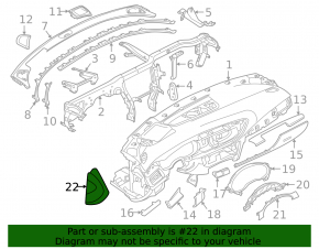 Left side panel trim for Audi A6 C7 12-18, beige, scratches