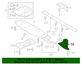 Rear bumper guard right Audi Q7 16-