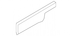 Trunk floor right BMW X5 F15 14-18 black for 3 rows