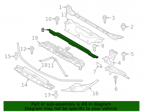 Upper front TV bar BMW i4 22-26