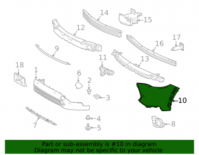 Front bare left bumper for Toyota Corolla Cross 22-26 L, LE, XLE