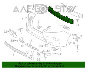 Lexus RX350 RX450h 13-15 front bumper absorber, dented