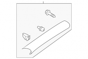 Front pillar trim upper right VW Passat 20-22 gray