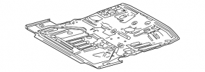 Trunk tray Toyota Highlander 20-25 hybrid, on the body