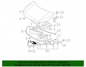 Hood Lock Mitsubishi Eclipse Cross 18-20