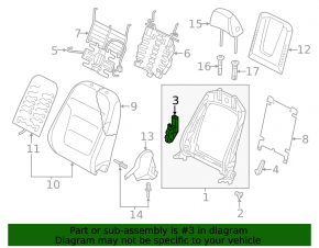 Audi Q7 4L 10-15 passenger seat backrest adjustment motor