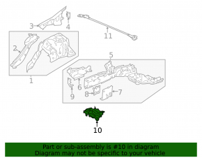 Battery tray bracket Honda Accord 16-17 rest hybrid