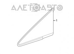 Fixed window glass front left Toyota Prius V 12-17