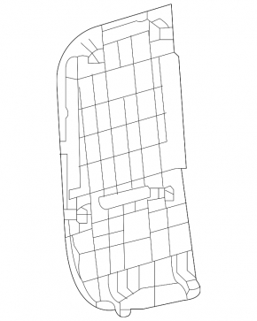 Lower left trunk door trim plug for Toyota Sienna 21-24, dark gray