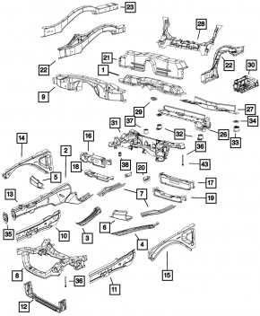 Rear subframe Dodge Challenger 15-15 5.7 cracked 2 S/B, cracked 2 S/B on the gearbox