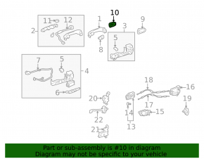 Toyota Avalon 05-12 Rear Left Outer Handle Cap