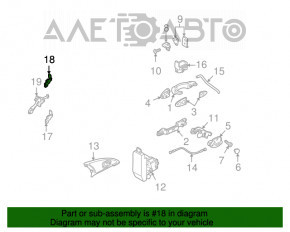 Door hinge upper front right Ford Focus 00-11