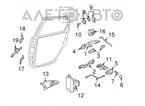 Door hinge upper front right Ford Focus 00-11