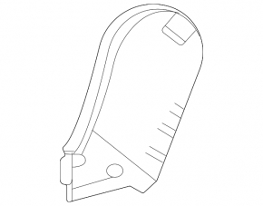 Side trim for the rear left seat, 2nd row, right, Toyota Highlander 20-26, black, scratches