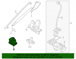 Kia EV6 22-24 inner trunk lid closing button