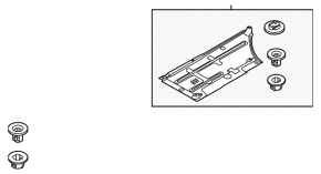Rear left underbody protection for Hyundai Sonata 16-17 Hybrid