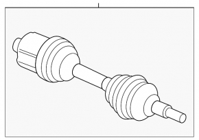 Drive axle shaft front left GMC Terrain 10-17 2.4 rusty