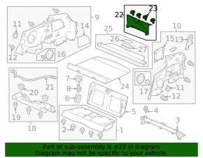 Trunk opening trim Honda CRZ 11-16
