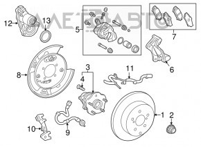 ABS Sensor Rear Left Lexus RX350 RX450h 16-22 AWD