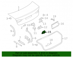 Boot lid protection Audi A3 8V 15-16 4d