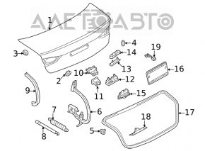 Audi A3 22-26 trunk lid trim