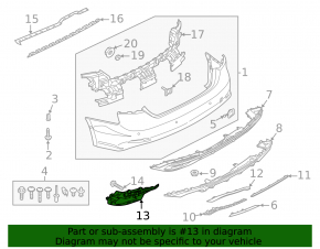Left muffler tip bracket for Audi A5 F5 20-24