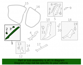Front pillar trim left upper Subaru XV Crosstrek 18-23
