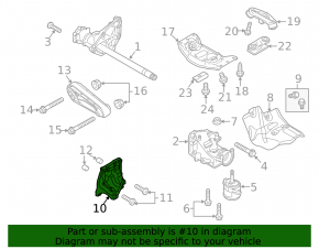 Engine bracket lower left Porsche Panamera 10-16 4.8
