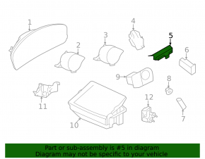 Porsche Cayenne 19-26 black temperature and humidity sensor in the dashboard