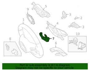 Mercedes W167 GLE 53 20-23 Steering Wheel Contact Plate