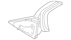 Mirror element left Mazda3 03-08