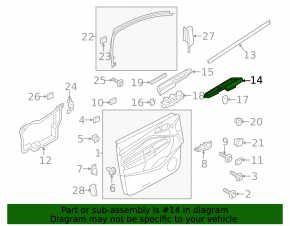 Front right window lift control trim Ford Escape MK3 13- structure