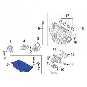 Oil pan Ford Focus mk3 11-18 2.0