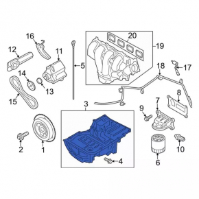 Oil pan Ford Focus mk3 11-18 2.0