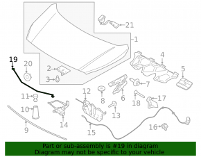 Ford Transit Connect MK2 13-19 hood support