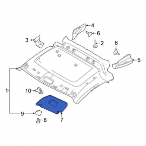 Right visor for Ford Transit Connect MK2 13-23