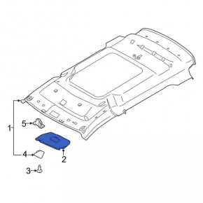 Right visor for Ford Transit Connect MK2 13-23