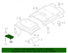Right visor for Ford Transit Connect MK2 13-23