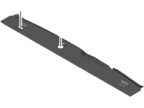 Ford Transit Connect MK2 13-23 trunk opening trim, gray, for two doors