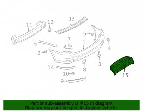 Rear bumper center lip for Subaru Forester 2009-2013