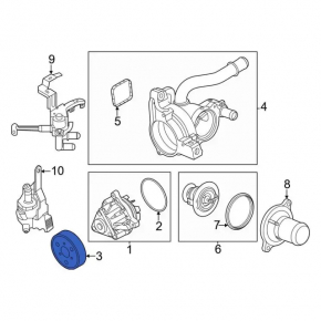 Cooling pump pulley Ford Escape MK3 13-19 2.5, 2.0T