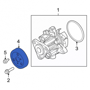 Cooling pump pulley Ford Escape MK3 13-19 2.5, 2.0T