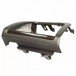 Left dashboard trim panel for Ford Fusion mk5 17-20, gray, wood grain insert, crack in mounting