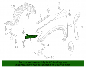 Front left wing bracket Mazda CX-5 13-16