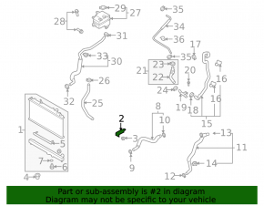 Upper right radiator bracket Mazda CX-7 06-12 2.3, 2.5