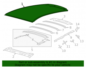 Metal roof for Ford Escape MK4 20-25 without panoramic windows