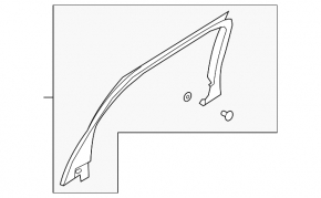 Lincoln Corsair 20-26 rear right inner door frame