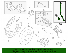 Brake hose rear left Ford Mustang Mach-E 21-23